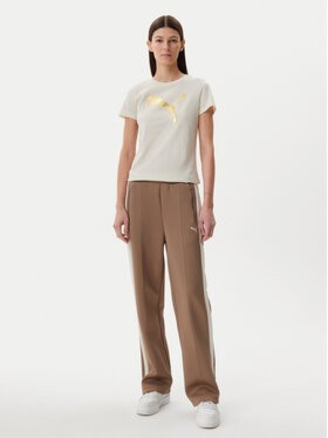 Puma T-Shirt Essentials Metallic 684995 Beżowy Regular Fit