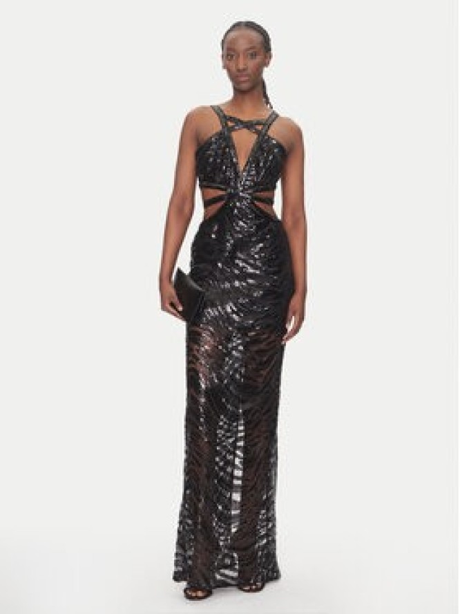 Just Cavalli Sukienka wieczorowa 78PAO951 Czarny Slim Fit
