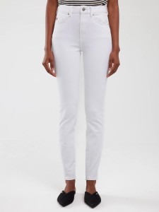 Jeansy damskie push up z wysokim stanem białe Melinda High Waist 101