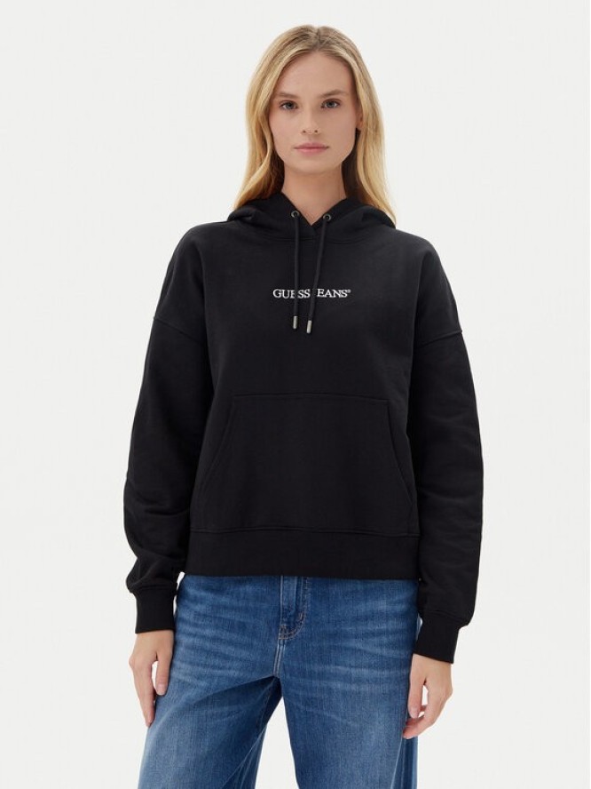 Guess Jeans Bluza W5RQ27 K68I4 Czarny Oversize