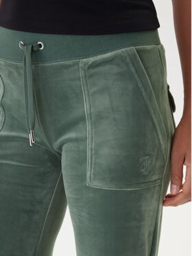 Juicy Couture Spodnie dresowe Layla JCSEBJ001 Zielony Flared Leg