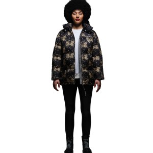 Kurtka Damska Christian Lacroix Gallican Messangers Print Baffled Padded Jacket
