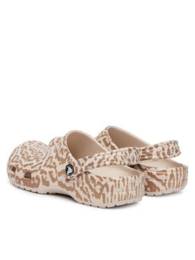 Crocs Klapki Classic Pop Animal Clogs 214153 Beżowy