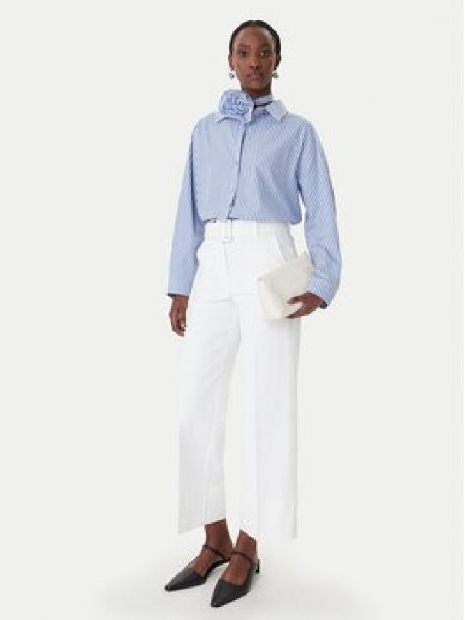 Marella Spodnie materiałowe Nicchia 2613131074 Biały Regular Fit