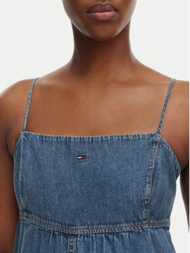 Tommy Jeans Sukienka jeansowa DW0DW22342 Niebieski Slim Fit