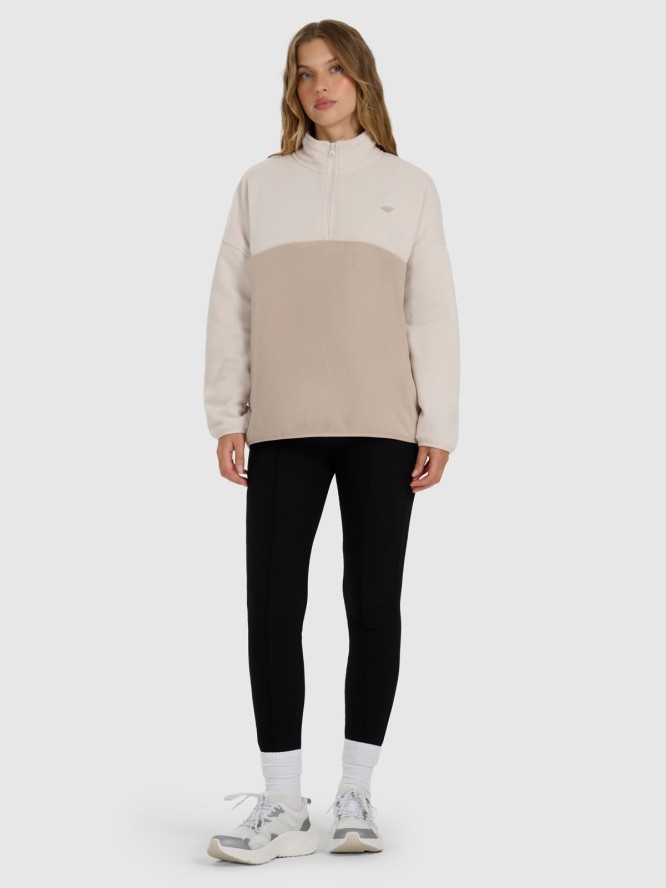 4F Polar ze stójką regular damski - beżowy XL