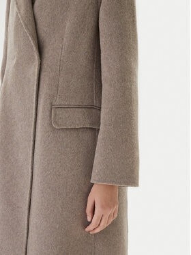 ViCOLO Płaszcz wełniany TF0073 Brązowy Regular Fit