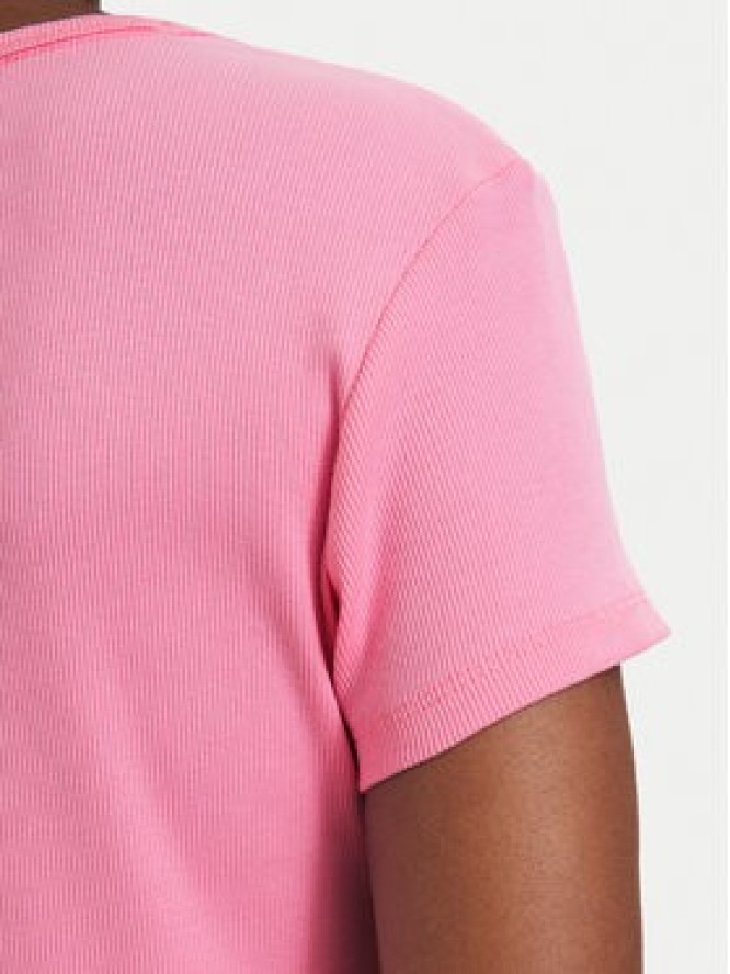 Tommy Jeans T-Shirt Essential DW0DW17383 Różowy jasny Slim Fit