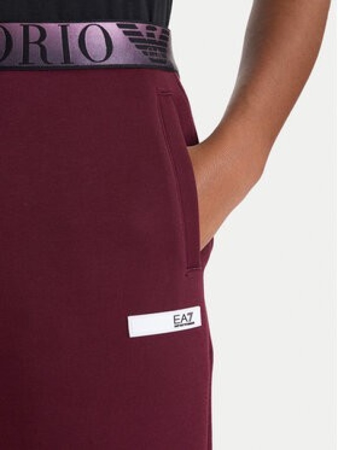EA7 Emporio Armani Spodnie dresowe 7W000678 AF13151 M5064 Bordowy Regular Fit