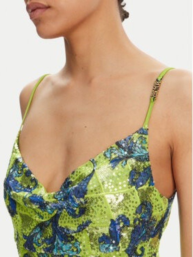 Versace Jeans Couture Sukienka koktajlowa 78HAO9B6 Zielony Slim Fit