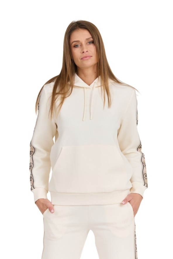 GUESS Beżowa damska bluza Carla Hooded, Rozmiar XS