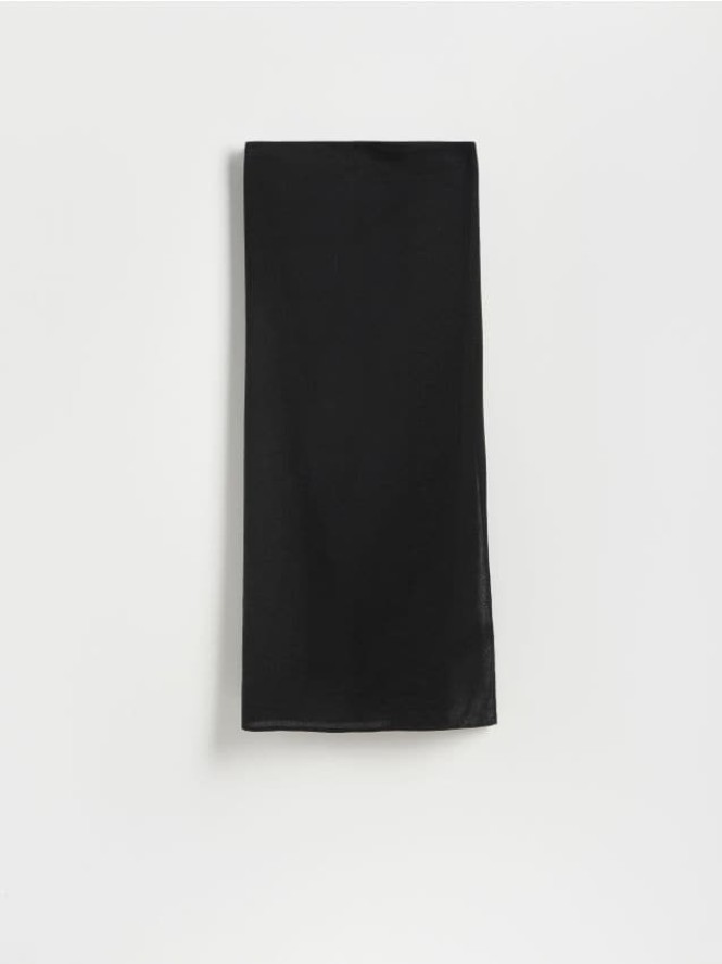 Sarong z dodatkiem lnu - czarny