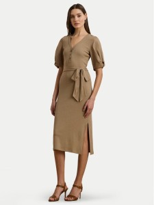 LAUREN RALPH LAUREN Sukienka codzienna 250964070002 Beżowy Slim Fit