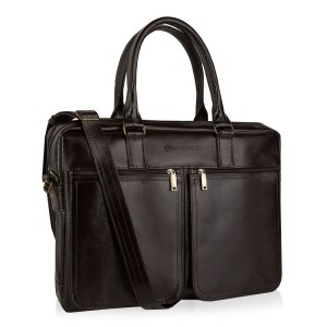 Torba na laptopa skórzana BETLEWSKI BTM-02 BRAZOWY
