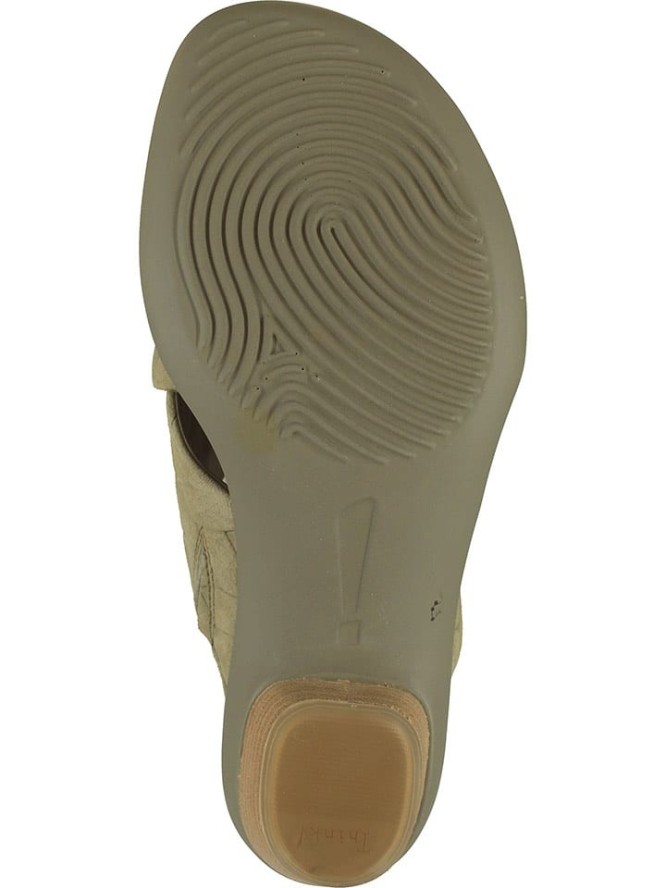 Think! Skórzane klapki w kolorze zielonym rozmiar: 39