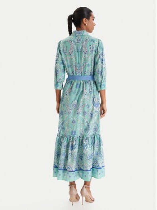 Luisa Spagnoli Sukienka koszulowa Pampa 543211 Zielony Regular Fit