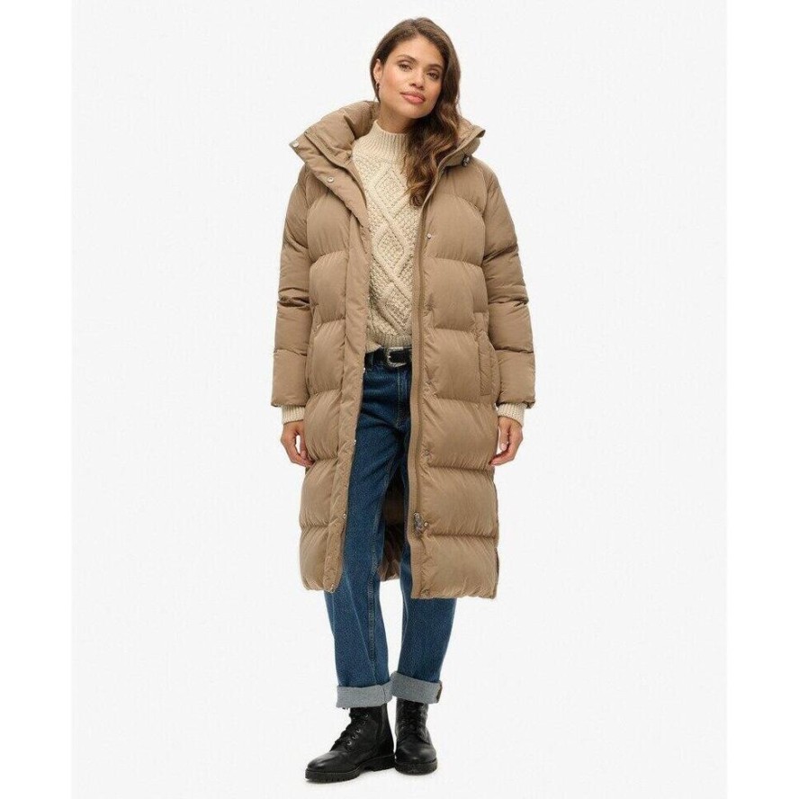 Damska długa kurtka z kapturem Superdry