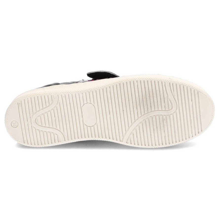 Czarne Sneakersy Simen Damskie Modne Półbuty