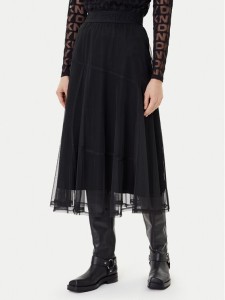 DKNY Spódnica midi P5GG7CMD Czarny Regular Fit