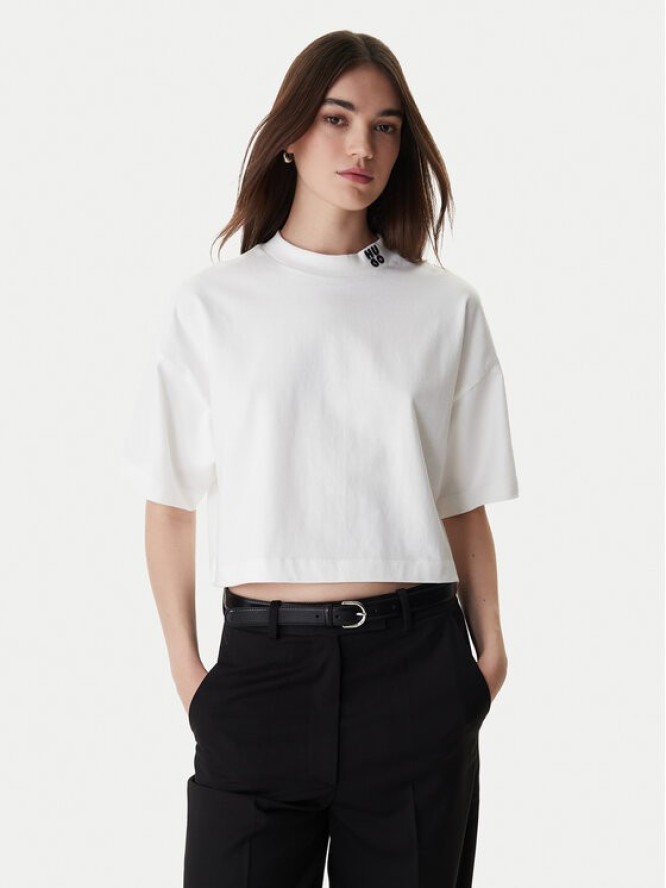 HUGO T-Shirt Damelody 50561189 Biały Regular Fit