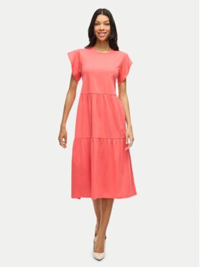 Vila Sukienka codzienna Summer 14087542 Koralowy Loose Fit