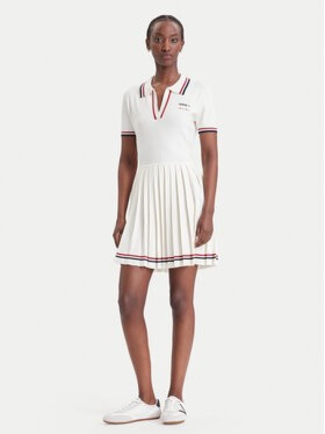 Guess Sukienka dzianinowa W6BK98 Z2277 Kremowy Regular Fit