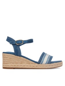 Tommy Hilfiger Espadryle Mid Wedge Espad Webbing FW0FW09230 Niebieski