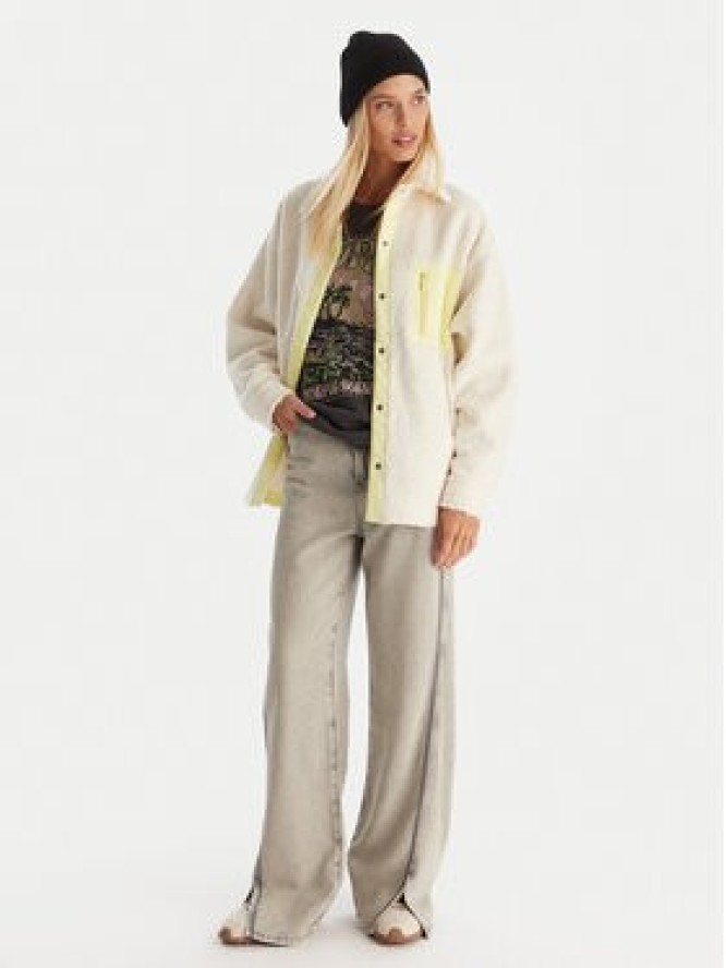 Roxy Polar Chloe Kim Polar Shacket ERJPF03231 Écru Regular Fit