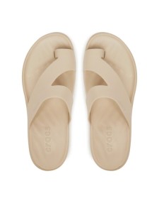 Crocs Japonki Getaway Platform Toe Loop 210834 Beżowy