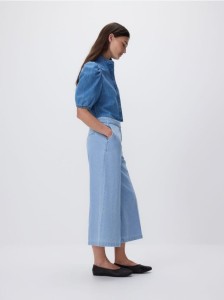 Jeansy culotte - niebieski