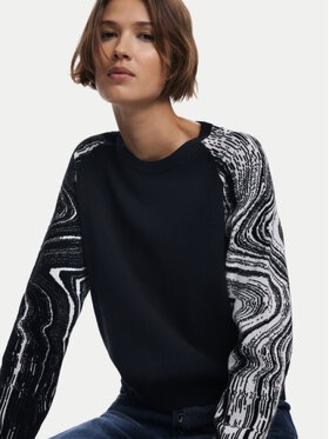 Desigual Sweter Kodiak 25WWJF28 Czarny Regular Fit