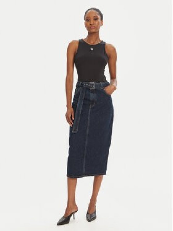 HUGO Spódnica jeansowa Gatje_2 50541495 Granatowy Regular Fit