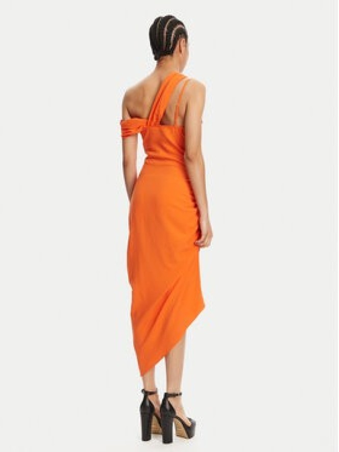 Versace Jeans Couture Sukienka koktajlowa 78HAO903 Pomarańczowy Slim Fit