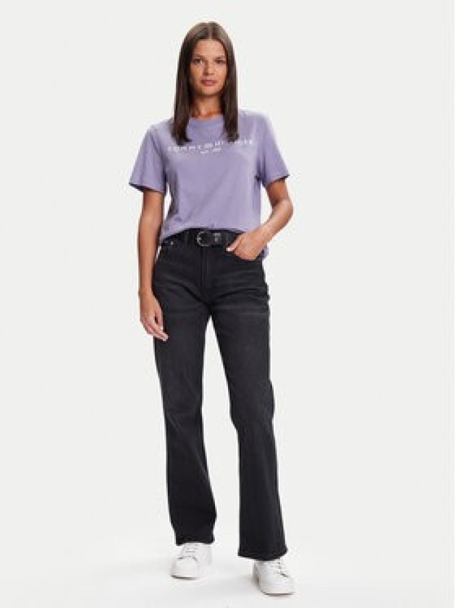 Tommy Hilfiger T-Shirt WW0WW40276 Fioletowy Regular Fit