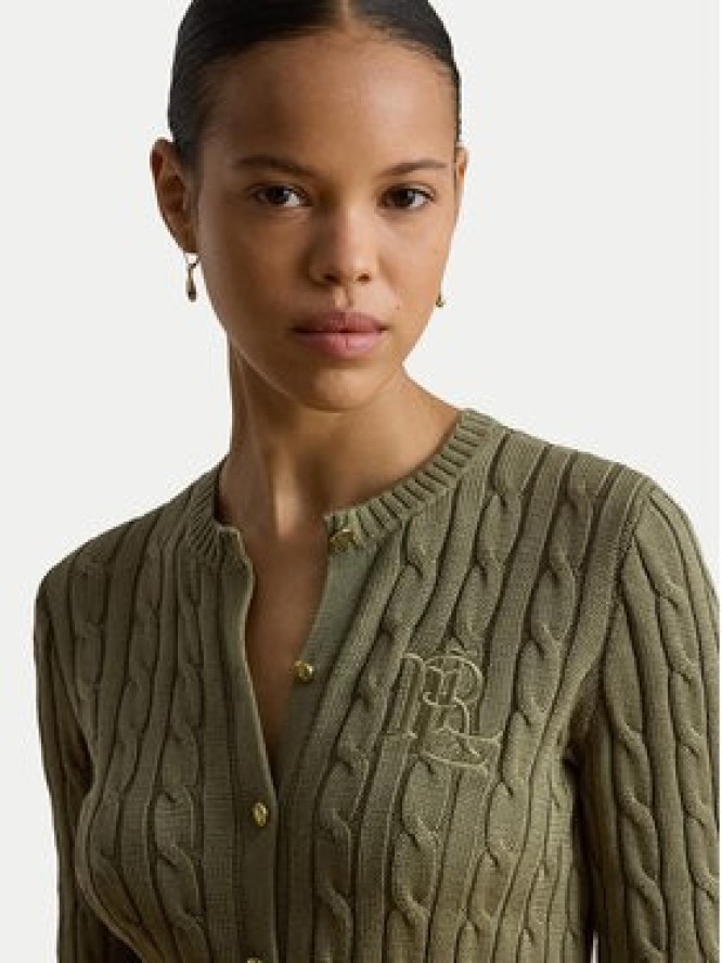 LAUREN RALPH LAUREN Kardigan Cable 200P14040500 Zielony Regular Fit