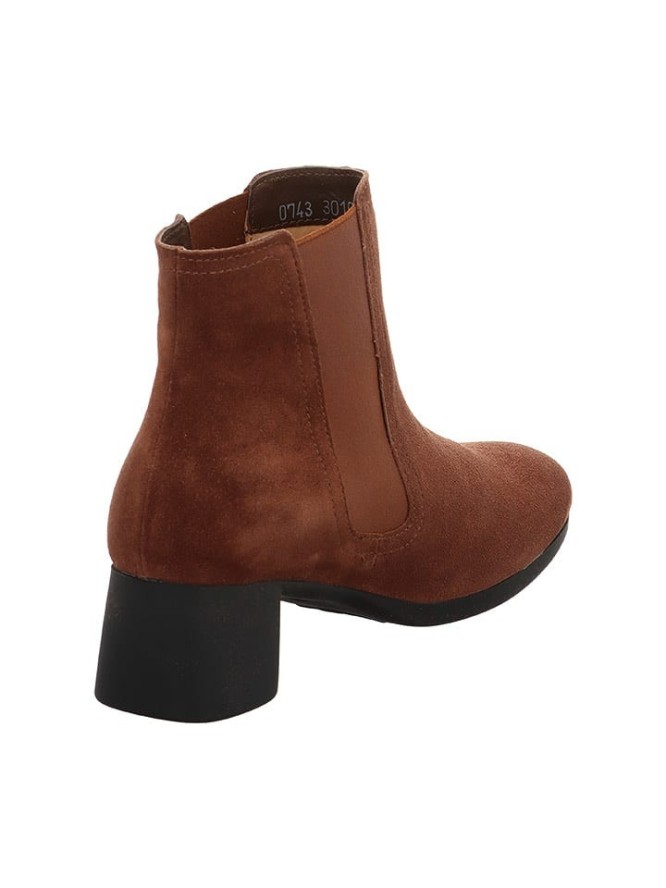 Think! Skórzane botki w kolorze jasnobrązowym rozmiar: 42