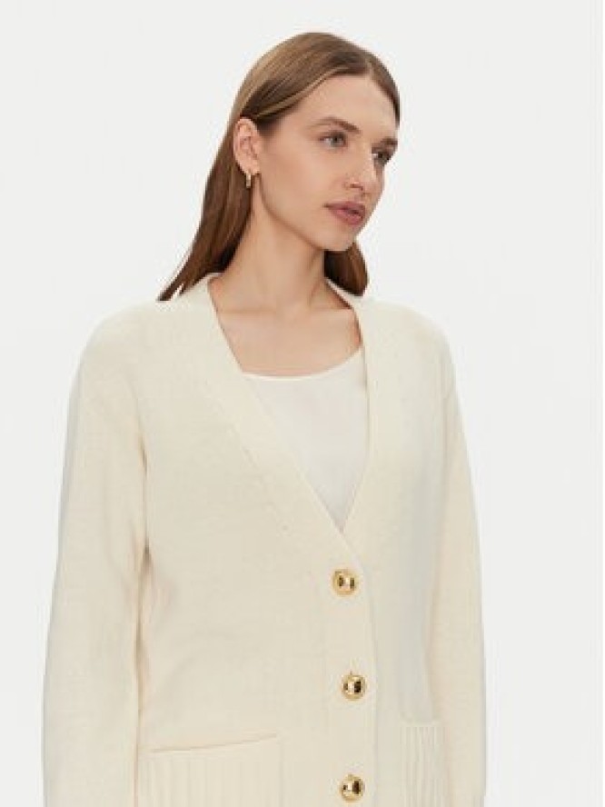 Luisa Spagnoli Kardigan Canolo 58505 Écru Regular Fit
