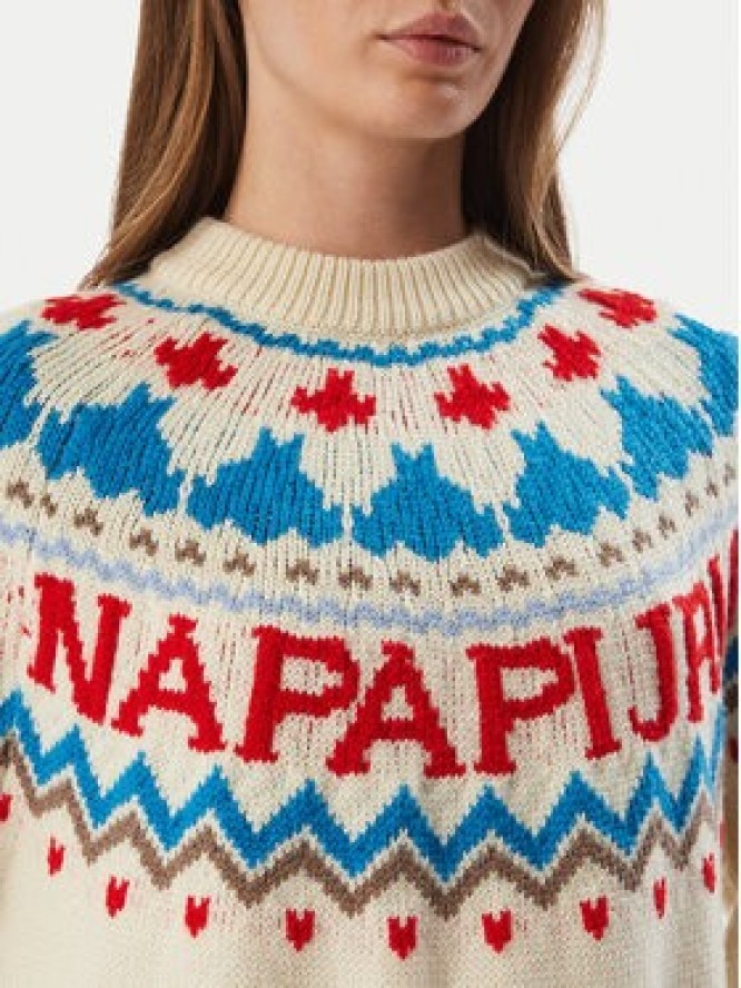 Napapijri Sweter D-Fiames NP0A892S Beżowy jasny Regular Fit