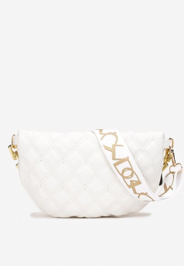 Biała Pikowana Nerka z Łańcuchem Kronlo