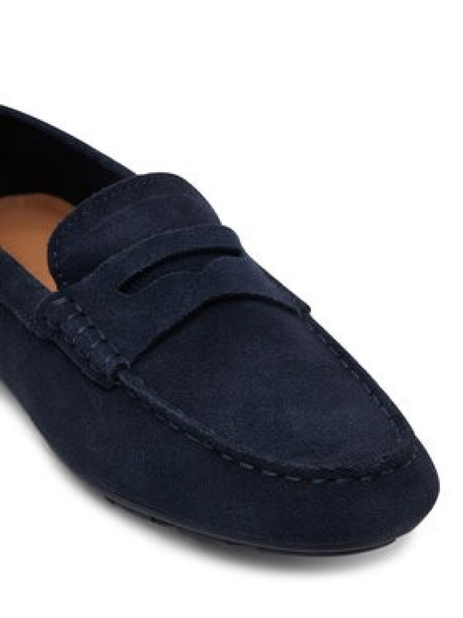 Tommy Hilfiger Mokasyny Flag Soft Suede Driver Loafer FW0FW08558 Granatowy