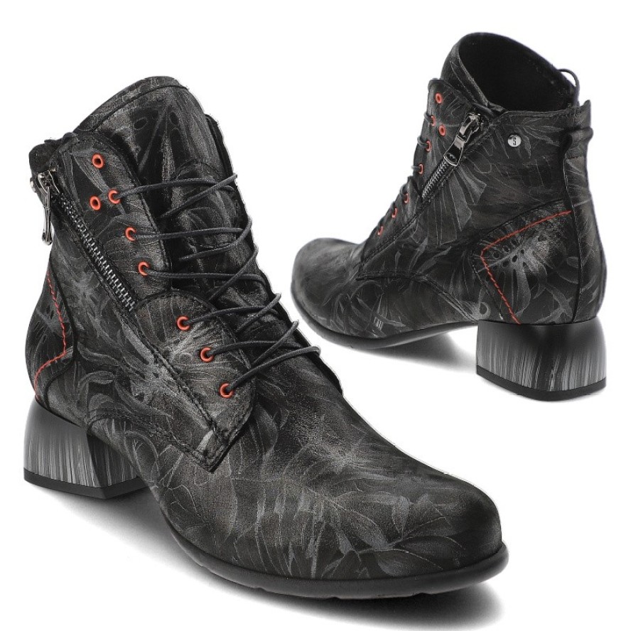 Czarne Botki Armodo Eleganckie Obuwie Damskie