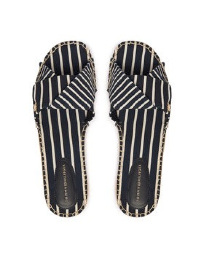 Tommy Hilfiger Klapki Canvas FW0FW09140 Granatowy