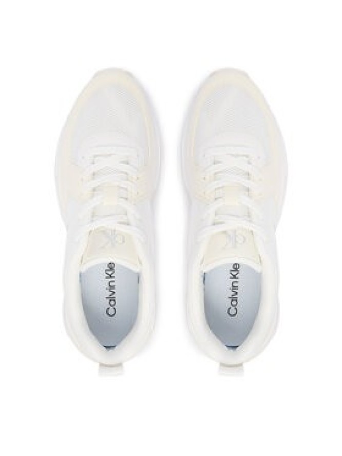 Calvin Klein Sneakersy Hike Runner Lace Up Su Mesh Wmn HW0HW03440 Biały