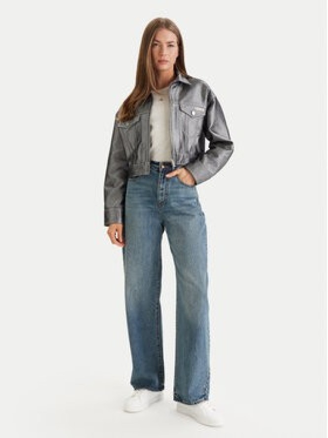 Calvin Klein Kurtka jeansowa LV047E715G Srebrny Relaxed Fit