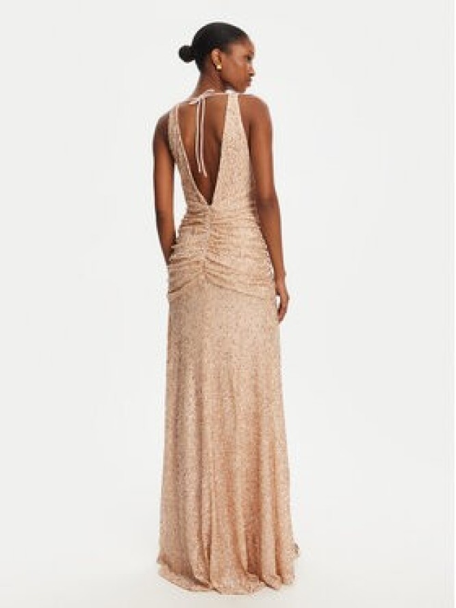 Babylon Sukienka wieczorowa S00887 Złoty Slim Fit