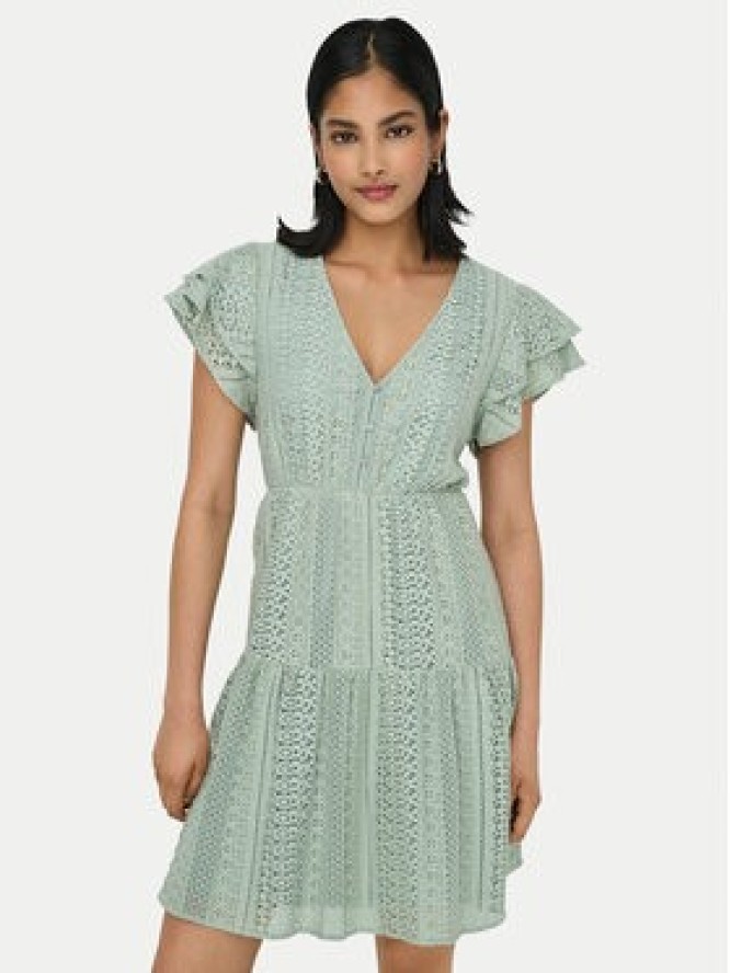 ONLY Sukienka letnia Helena 15303058 Zielony jasny Regular Fit