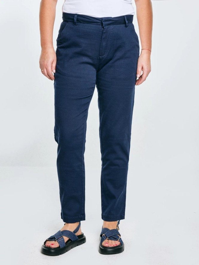 Spodnie damskie chinosy granatowe Danasi 403