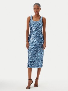 MICHAEL Michael Kors Sukienka koktajlowa MS5830EHHS Błękitny Slim Fit