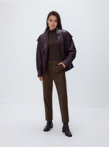 Spodnie cygaretki - oliwkowy