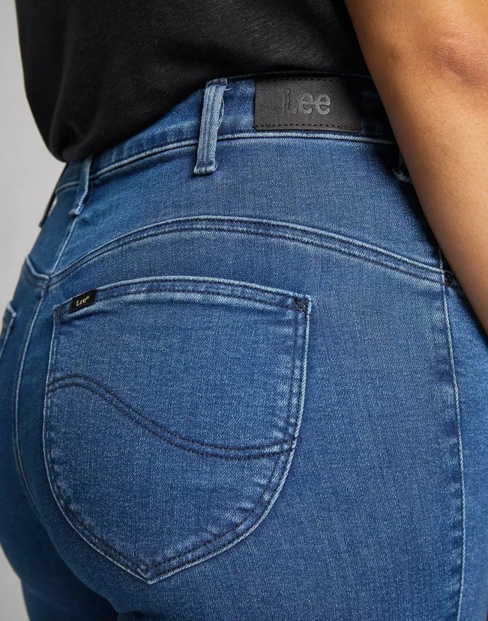 LEE SUPER HIGH SCARLETT DAMSKIE SPODNIE JEANSOWE JEANSY MID EVITA L32GPVYW 112107492